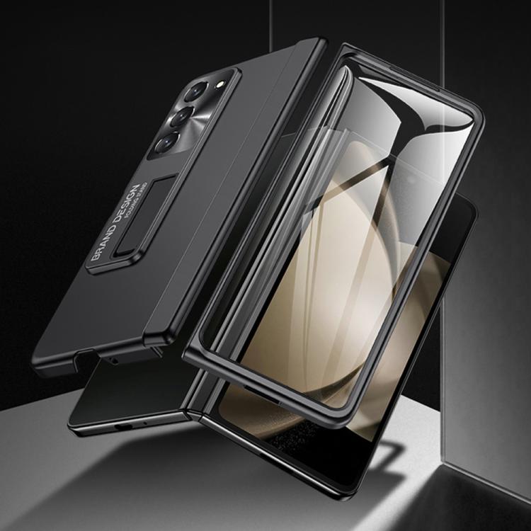 Custodia per telefono con cerniera a molla in policarbonato verniciato a spruzzo e pellicola integrata, con supporto, For Galaxy Z Fold5