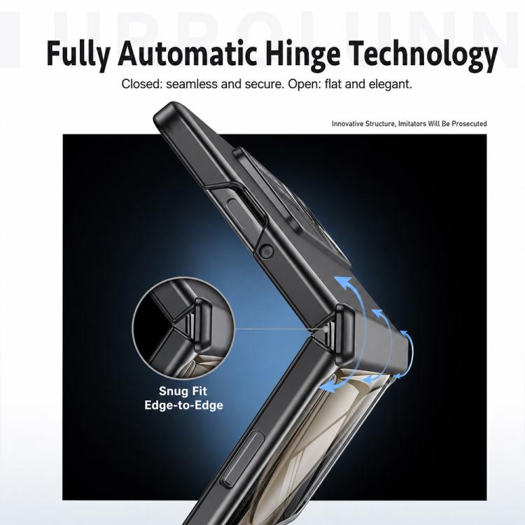 Custodia per telefono con cerniera a molla in policarbonato verniciato a spruzzo e pellicola integrata, con supporto, For Galaxy Z Fold5