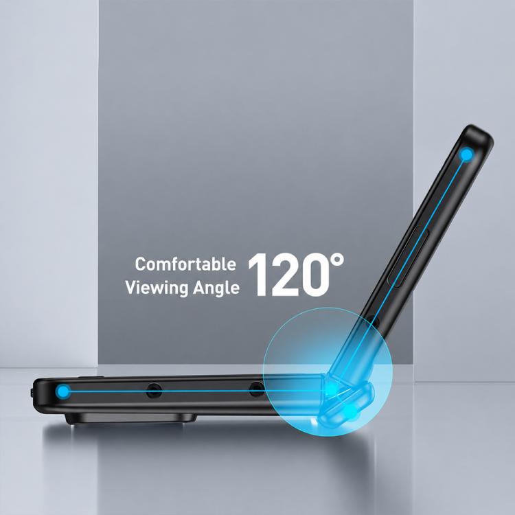 Custodia per telefono con cerniera a molla in policarbonato verniciato a spruzzo e pellicola integrata, con supporto, For Galaxy Z Fold5