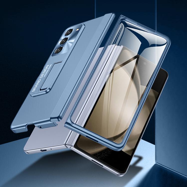 Custodia per telefono con cerniera a molla in policarbonato verniciato a spruzzo e pellicola integrata, con supporto, For Galaxy Z Fold5