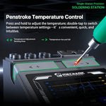 Stazione di saldatura a singola stazione intelligente con controllo della temperatura MECHANIC X120 Ultra, a forma di penna.