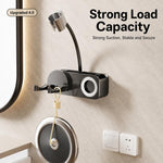 Supporto per asciugacapelli da bagno con ventosa, senza bisogno di forare, da montare a parete., with Lazy Rack, without Lazy Rack