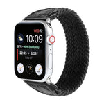 Cinturino intrecciato nylon e pelle per Apple Watch 38-40 mm