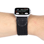 Cinturino intrecciato nylon e pelle per Apple Watch 38-40 mm