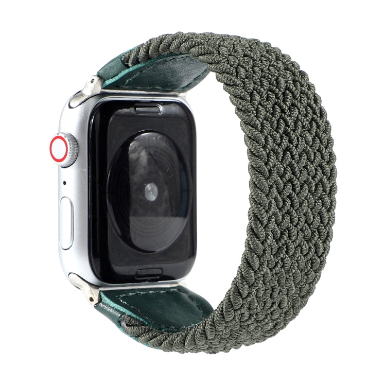 Cinturino intrecciato nylon e pelle per Apple Watch 38-40 mm