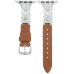 Cinturino per orologio Shooting Star in pelle con grana di litchi e resina epossidica a farfalla., For Apple Watch 46mm / 49mm / 45mm / 44mm, For Apple Watch 42mm / 41mm / 40mm / 38mm