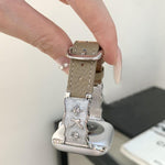 Cinturino per orologio Shooting Star in pelle con grana di litchi e resina epossidica a farfalla., For Apple Watch 46mm / 49mm / 45mm / 44mm, For Apple Watch 42mm / 41mm / 40mm / 38mm