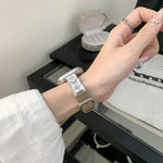 Cinturino per orologio Shooting Star in pelle con grana di litchi e resina epossidica a farfalla., For Apple Watch 46mm / 49mm / 45mm / 44mm, For Apple Watch 42mm / 41mm / 40mm / 38mm