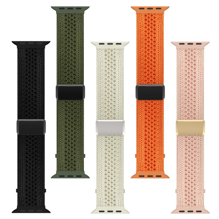 Cinturino per orologio in nylon intrecciato a maglia con fibbia magnetica., For Apple Watch 46mm / 49mm / 45mm / 44mm, For Apple Watch 42mm / 41mm / 40mm / 38mm
