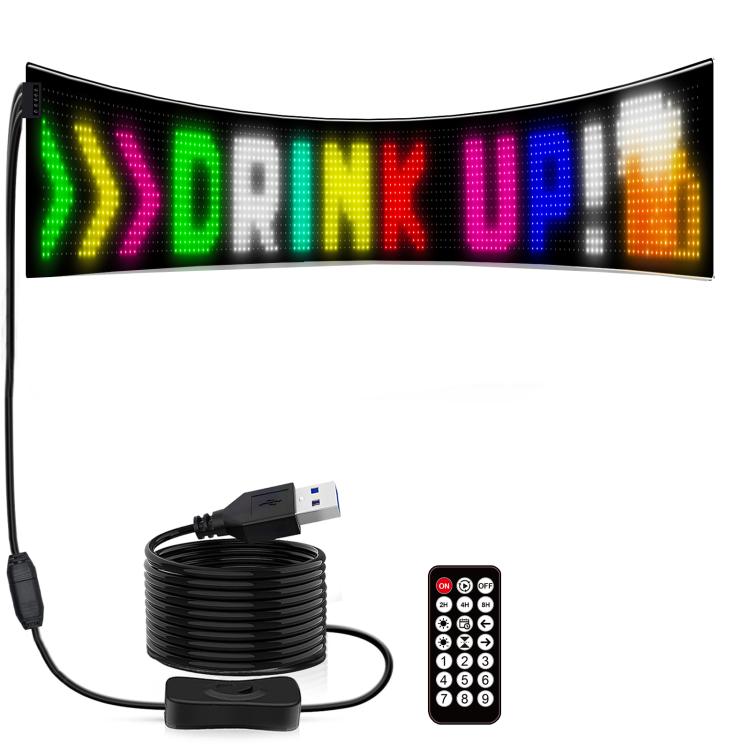 Schermo LED flessibile programmabile 16x144 pixel impermeabile
