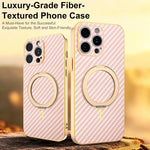 Custodia per telefono con supporto girevole a 360 gradi e texture in fibra di carbonio elettrolitica, For iPhone 17e / 16e, For iPhone 17 Pro Max, For iPhone 17 Pro, For iPhone 17, For iPhone Air, For iPhone 16 Pro Max, For iPhone 16 Pro               ...