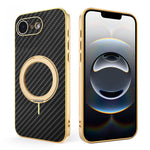 Custodia per telefono con supporto girevole a 360 gradi e texture in fibra di carbonio elettrolitica, For iPhone 17e / 16e, For iPhone 17 Pro Max, For iPhone 17 Pro, For iPhone 17, For iPhone Air, For iPhone 16 Pro Max, For iPhone 16 Pro               ...