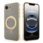 Custodia per telefono con supporto girevole a 360 gradi e texture in fibra di carbonio elettrolitica, For iPhone 17e / 16e, For iPhone 17 Pro Max, For iPhone 17 Pro, For iPhone 17, For iPhone Air, For iPhone 16 Pro Max, For iPhone 16 Pro               ...