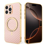 Custodia per telefono con supporto girevole a 360 gradi e texture in fibra di carbonio elettrolitica, For iPhone 17e / 16e, For iPhone 17 Pro Max, For iPhone 17 Pro, For iPhone 17, For iPhone Air, For iPhone 16 Pro Max, For iPhone 16 Pro               ...