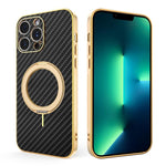 Custodia per telefono con supporto girevole a 360 gradi e texture in fibra di carbonio elettrolitica, For iPhone 14 Pro Max, For iPhone 13 Pro Max, For iPhone 13 Pro, For iPhone 13, For iPhone 12, For iPhone 12 Pro Max, For iPhone 12 Pro               ...