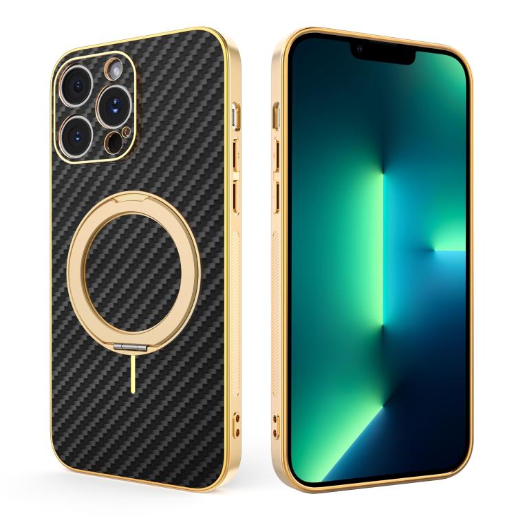 Custodia per telefono con supporto girevole a 360 gradi e texture in fibra di carbonio elettrolitica, For iPhone 14 Pro Max, For iPhone 13 Pro Max, For iPhone 13 Pro, For iPhone 13, For iPhone 12, For iPhone 12 Pro Max, For iPhone 12 Pro               ...