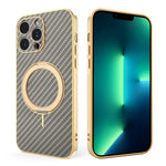 Custodia per telefono con supporto girevole a 360 gradi e texture in fibra di carbonio elettrolitica, For iPhone 14 Pro Max, For iPhone 13 Pro Max, For iPhone 13 Pro, For iPhone 13, For iPhone 12, For iPhone 12 Pro Max, For iPhone 12 Pro               ...