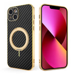 Custodia per telefono con supporto girevole a 360 gradi e texture in fibra di carbonio elettrolitica, For iPhone 14 Pro Max, For iPhone 13 Pro Max, For iPhone 13 Pro, For iPhone 13, For iPhone 12, For iPhone 12 Pro Max, For iPhone 12 Pro               ...
