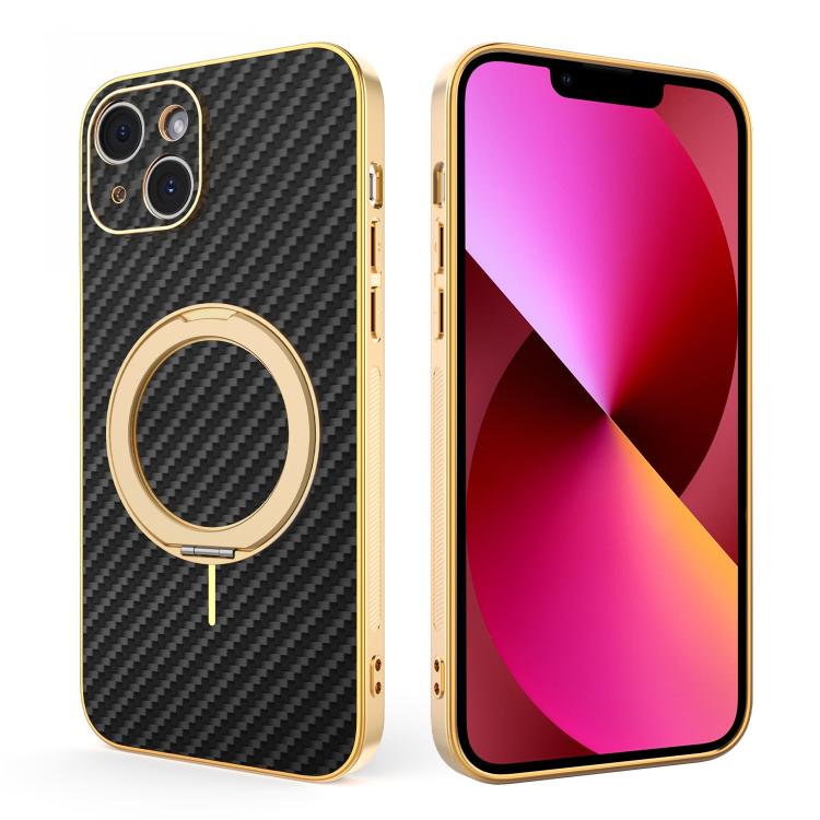 Custodia per telefono con supporto girevole a 360 gradi e texture in fibra di carbonio elettrolitica, For iPhone 14 Pro Max, For iPhone 13 Pro Max, For iPhone 13 Pro, For iPhone 13, For iPhone 12, For iPhone 12 Pro Max, For iPhone 12 Pro               ...