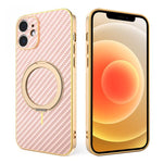 Custodia per telefono con supporto girevole a 360 gradi e texture in fibra di carbonio elettrolitica, For iPhone 14 Pro Max, For iPhone 13 Pro Max, For iPhone 13 Pro, For iPhone 13, For iPhone 12, For iPhone 12 Pro Max, For iPhone 12 Pro               ...