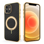 Custodia per telefono con supporto girevole a 360 gradi e texture in fibra di carbonio elettrolitica, For iPhone 14 Pro Max, For iPhone 13 Pro Max, For iPhone 13 Pro, For iPhone 13, For iPhone 12, For iPhone 12 Pro Max, For iPhone 12 Pro               ...