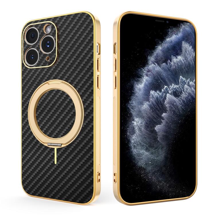 Custodia per telefono con supporto girevole a 360 gradi e texture in fibra di carbonio elettrolitica, For iPhone 14 Pro Max, For iPhone 13 Pro Max, For iPhone 13 Pro, For iPhone 13, For iPhone 12, For iPhone 12 Pro Max, For iPhone 12 Pro               ...