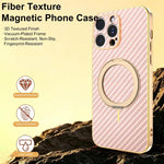 Custodia per telefono con supporto girevole a 360 gradi e texture in fibra di carbonio elettrolitica, For iPhone 11, For iPhone 11 Pro