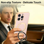 Custodia per telefono con supporto girevole a 360 gradi e texture in fibra di carbonio elettrolitica, For iPhone 11, For iPhone 11 Pro