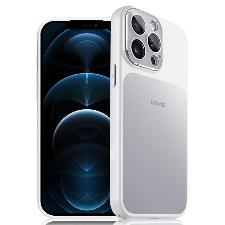 Custodia magnetica per telefono UTRYEE color argento., For iPhone 12 Pro Max, For iPhone 12 Pro