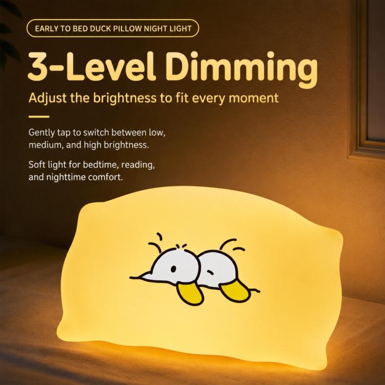ZHL001Y Cuscino Early To Bed con luce notturna a forma di anatra e sensore tattile