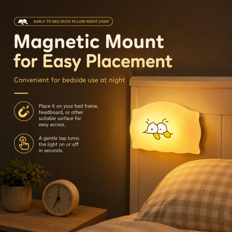 ZHL001Y Cuscino Early To Bed con luce notturna a forma di anatra e sensore tattile