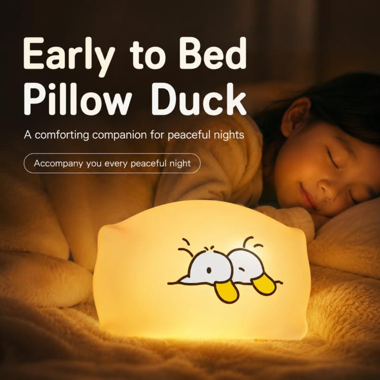 ZHL001Y Cuscino Early To Bed con luce notturna a forma di anatra e sensore tattile