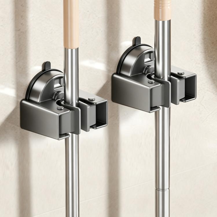 Supporto per scopa con ventosa da parete senza foratura, clip per riporre la scopa, Mop Holder, Electroplated Mop Holder, Integrated Mop Holder, Classic Mop Holder, 2pcs Mop Holder, 2pcs Electroplated Mop Holder, 2pcs Integrated Mop Holder             ...