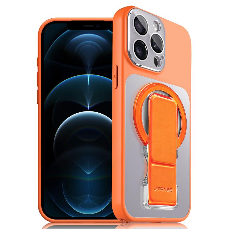Custodia magnetica per telefono UTRYEE color argento con supporto pieghevole in PU, For iPhone 12 Pro Max, For iPhone 12 Pro