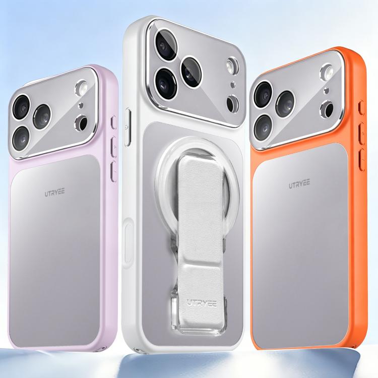 Custodia magnetica per telefono UTRYEE color argento con supporto pieghevole in PU, For iPhone 12 Pro Max, For iPhone 12 Pro