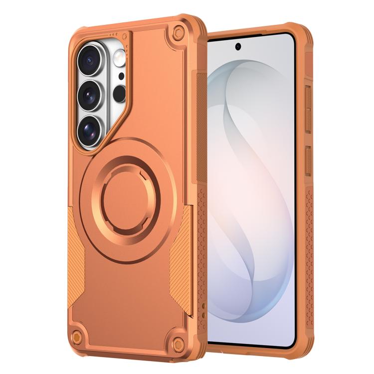 Custodia per telefono ibrida in PC e TPU con vernice metallizzata magnetica, For Galaxy S26+ 5G, For Galaxy S26 Ultra 5G, For Galaxy S26 5G
