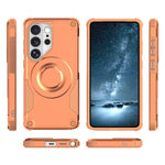 Custodia per telefono ibrida in PC e TPU con vernice metallizzata magnetica, For Galaxy S26+ 5G, For Galaxy S26 Ultra 5G, For Galaxy S26 5G