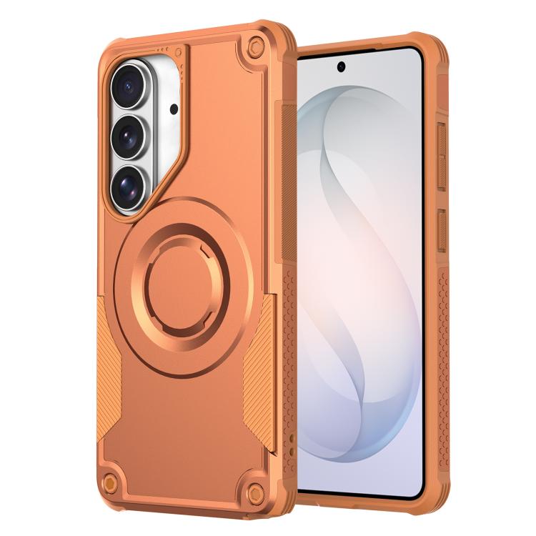 Custodia per telefono ibrida in PC e TPU con vernice metallizzata magnetica, For Galaxy S26+ 5G, For Galaxy S26 Ultra 5G, For Galaxy S26 5G