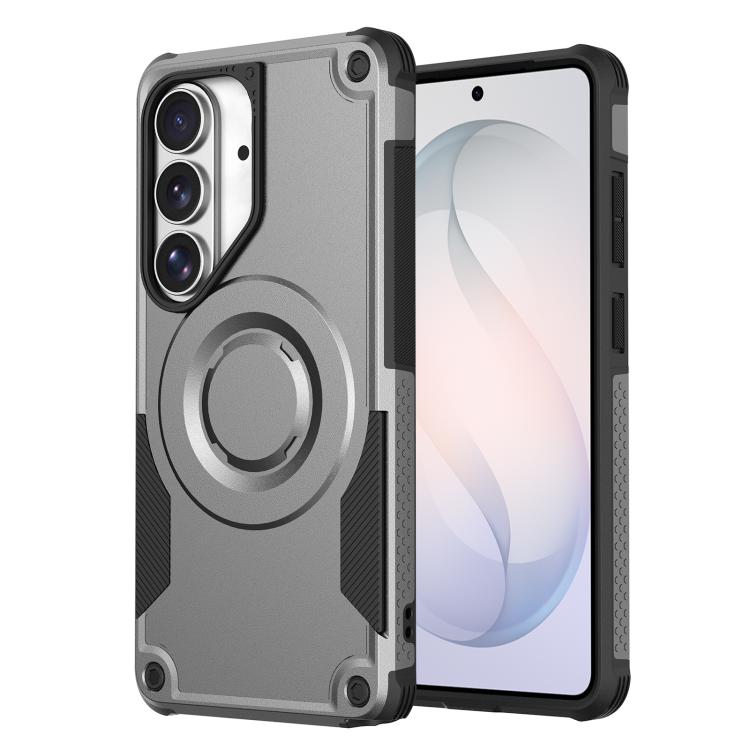 Custodia per telefono ibrida in PC e TPU con vernice metallizzata magnetica, For Galaxy S26+ 5G, For Galaxy S26 Ultra 5G, For Galaxy S26 5G
