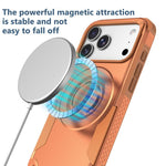 Custodia per telefono ibrida in PC e TPU con vernice metallizzata magnetica, For iPhone 17 Pro Max, For iPhone 17 Pro, For iPhone 17, For iPhone Air