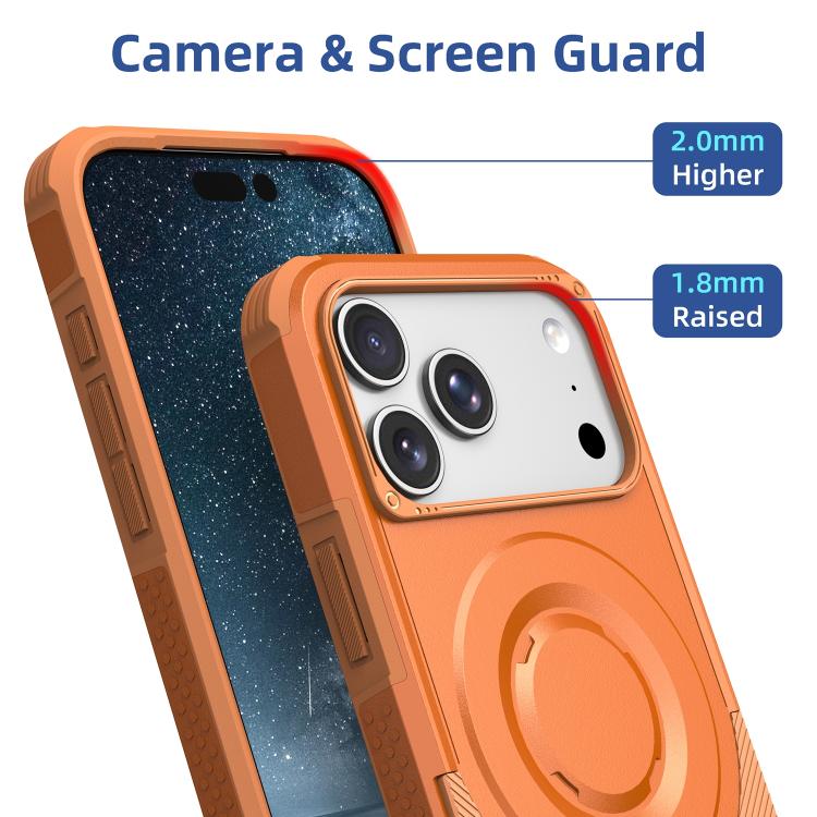 Custodia per telefono ibrida in PC e TPU con vernice metallizzata magnetica, For iPhone 16 Pro Max, For iPhone 16 Pro, For iPhone 16 Plus, For iPhone 16