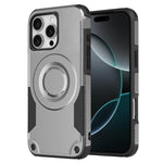 Custodia per telefono ibrida in PC e TPU con vernice metallizzata magnetica, For iPhone 16 Pro Max, For iPhone 16 Pro, For iPhone 16 Plus, For iPhone 16