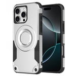 Custodia per telefono ibrida in PC e TPU con vernice metallizzata magnetica, For iPhone 16 Pro Max, For iPhone 16 Pro, For iPhone 16 Plus, For iPhone 16