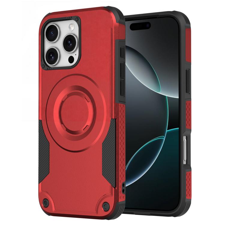 Custodia per telefono ibrida in PC e TPU con vernice metallizzata magnetica, For iPhone 16 Pro Max, For iPhone 16 Pro, For iPhone 16 Plus, For iPhone 16
