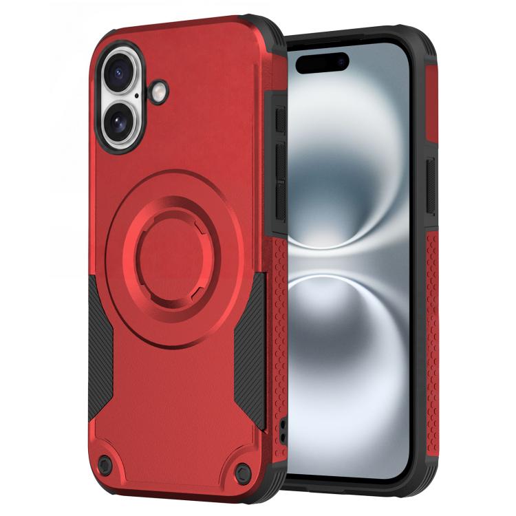 Custodia per telefono ibrida in PC e TPU con vernice metallizzata magnetica, For iPhone 16 Pro Max, For iPhone 16 Pro, For iPhone 16 Plus, For iPhone 16