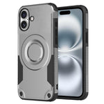 Custodia per telefono ibrida in PC e TPU con vernice metallizzata magnetica, For iPhone 16 Pro Max, For iPhone 16 Pro, For iPhone 16 Plus, For iPhone 16