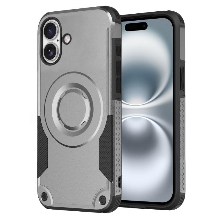Custodia per telefono ibrida in PC e TPU con vernice metallizzata magnetica, For iPhone 16 Pro Max, For iPhone 16 Pro, For iPhone 16 Plus, For iPhone 16