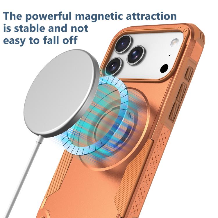 Custodia per telefono ibrida in PC e TPU con vernice metallizzata magnetica, For iPhone 15 Pro Max, For iPhone 15 Pro, For iPhone 15 Plus, For iPhone 15