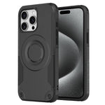 Custodia per telefono ibrida in PC e TPU con vernice metallizzata magnetica, For iPhone 15 Pro Max, For iPhone 15 Pro, For iPhone 15 Plus, For iPhone 15