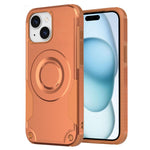 Custodia per telefono ibrida in PC e TPU con vernice metallizzata magnetica, For iPhone 15 Pro Max, For iPhone 15 Pro, For iPhone 15 Plus, For iPhone 15